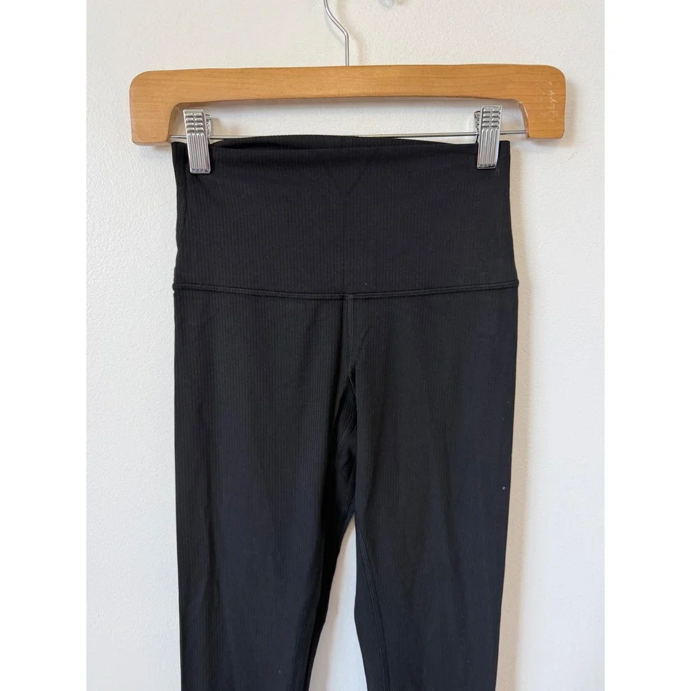 Lululemon Align Ribbed High-Rise Pant 25" – Black – Size 4 – NWOT - Picture 3 of 7